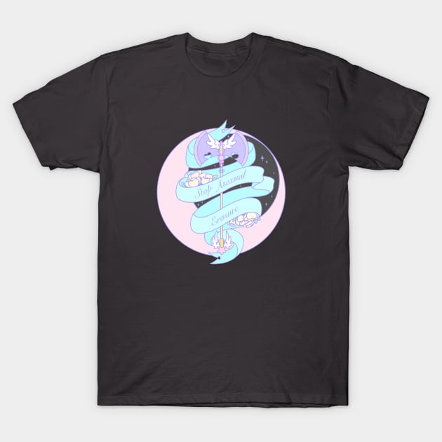 Stop Asexual Erasure T-Shirt by Cosmic Queers